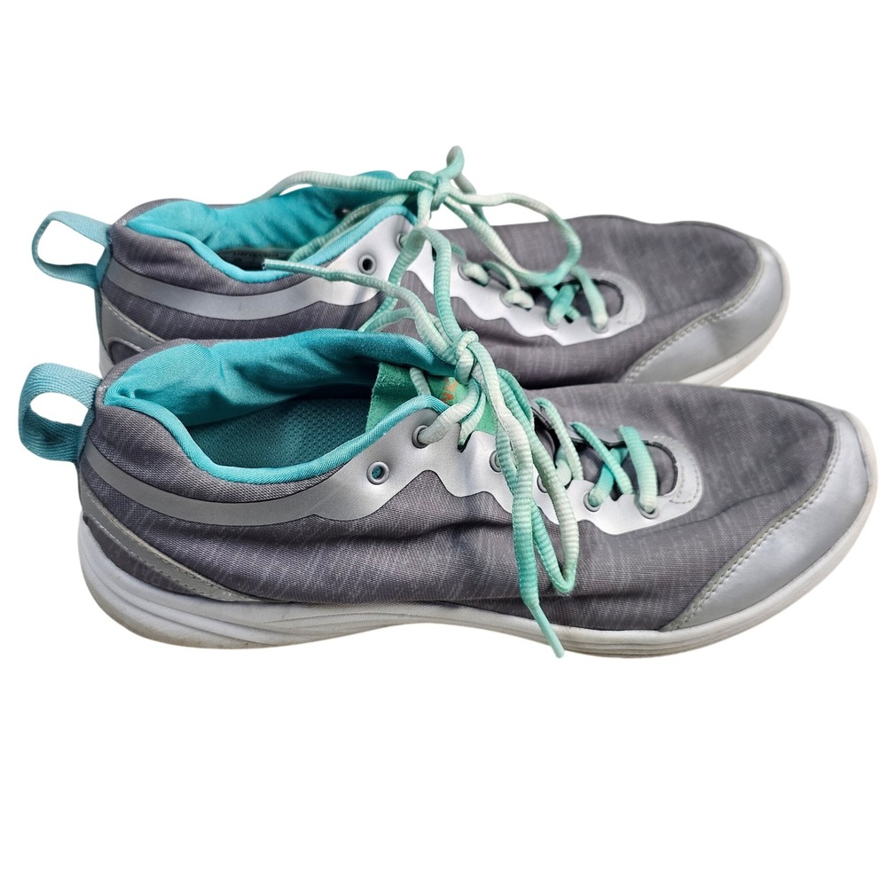 Vionic Womens Grey Teal‎ Silver Walking Sneakers 335FYN/VS023 Size 9 Wide